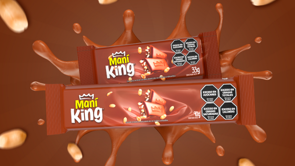 MANÍ KING LANZA SU BARRA DE CHOCOLATE